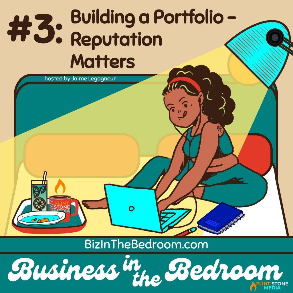 This episode is the perfect time for me to lay out some of my background experience and career timeline, so that you can get to know my frame of reference better. Then, I'll discuss how to go about creating your online portfolio, so you can let your digital reputation shine. If you want to be AT ALL serious about asking people to turn their hard-earned money over to you for goods and services, then YOU need to show that your work is worth it. So, I'm going to dive into how to curate your portfolio to manage your online reputation and attract potential customers. Listen in and let's do this...!