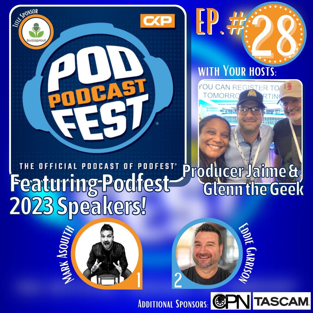 Let's begin meeting some of our Pofest 2023 speakers! First up for you today is Mark Asquith joining in with a preview of his talk on Podcast Marketing.  Then, Eddie Garrison,  Founder at Clover Media, shares some tips for generating revenue with Facebook videos. Plus, Chris Krimitsos stops by with some new updates you need to know about Podfest 2023.  Welcome to the conference!