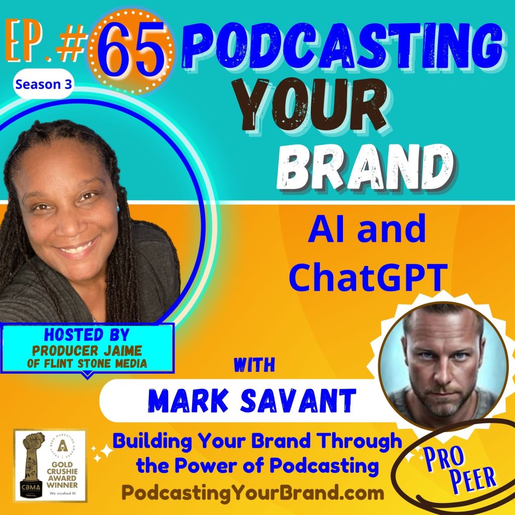 ChatGPT has certainly created an avalanche of applications and opportunities for podcasting–well beyond anything we have had at our fingertips before–and I have my first Pro Podcasting Peer joining in to talk about it. AI (Artificial Intelligence) has long-impacted what we do as podcasters. For example, AI has given us some helpful communication tools, such as automated DM responses and meeting emails for recording sessions. Also, much of how we have interacted with AI has been mostly out of our control–such as how the discoverability algorithms work on the different podcast platforms. Mark Savant of Mark Savant Media and the After Hours Entrepreneur Podcast and I are going to talk about AI’s shiny new object: ChatGPT. It’s my next Podcasting 102 topic ready to roll for you today. Listen in and let's do this...!