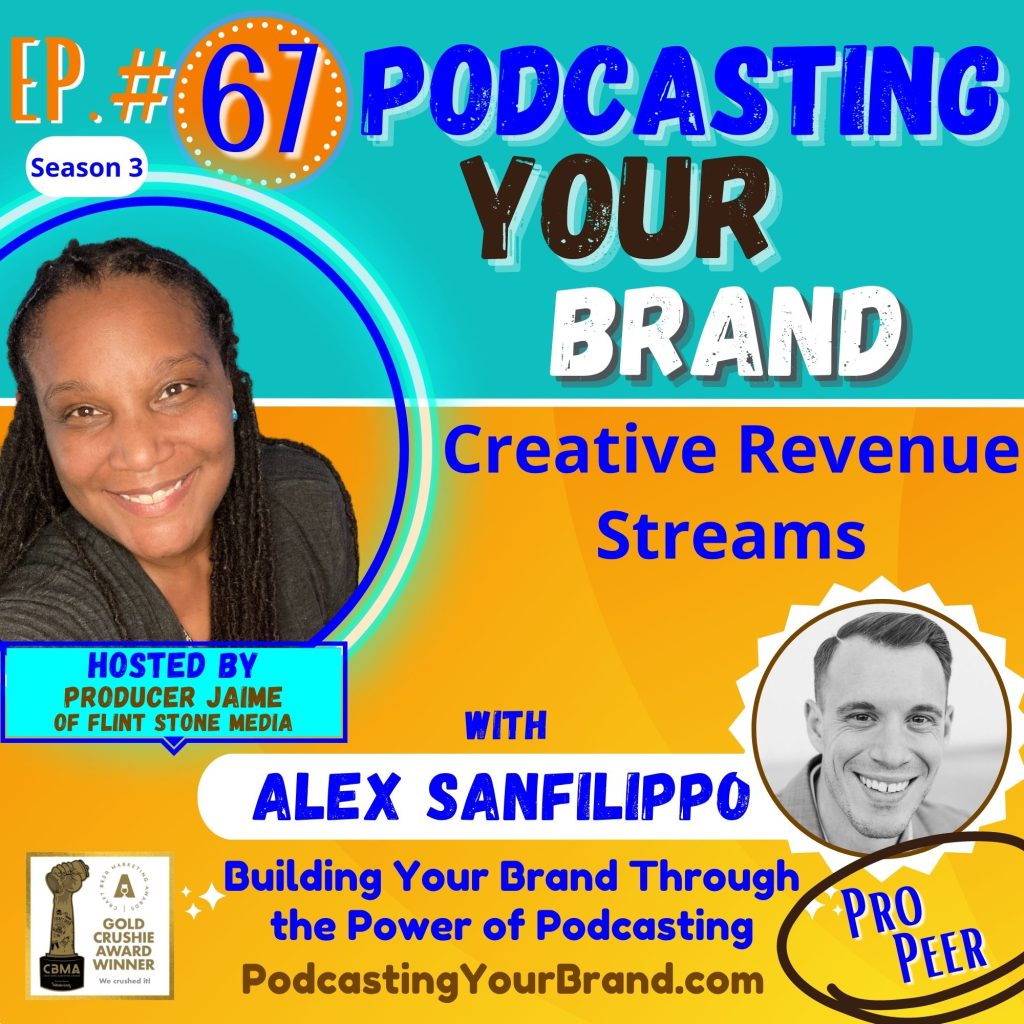 What has been the most creative way that YOU have built revenue related to your podcast? Over the years of building my brand through podcasting, I have come up with some quite creative ways to monetize. The opportunities go well above and beyond the pre-produced sponsored ads. And, through meeting so many other podcasters over the years, I have always been impressed with just how outside-the-box we all can get. My guest Pro Podcasting Peer today, Alex Sanfilippo of PodPros and PodMatch, is one of my podcasting friends who has been amazing to watch over the years in just this regard–and to another level. He has created the platforms that so many of us have used to build up our podcasting skills, grow our audiences, and ultimately monetize. So, Alex and I are going to come together and discuss creative revenue streams for YOUR podcasting. It’s my next Podcasting 102 topic ready to roll for you today. Listen in and let's do this...!