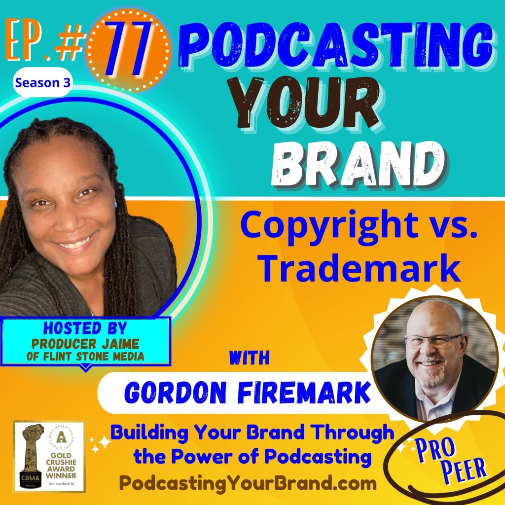Is your podcast properly protected? Over my nearly nine years of producing podcasts and building podcast networks, one of my most constant motivators has been empowering people to OWN their voices. And, for you, that means owning your podcast content. So, you have to protect that ownership. My Pro Podcasting Peer guest today is Gordon Firemark–also known as THE Podcast Lawyer, and he is going to help us learn how to protect our podcast assets. What do you want to copyright, and what do you want to trademark? We’ll get into it! Plus, we will also discuss recent implications with the rise of artificial intelligence and ChatGPT. It’s my next Podcasting 102 topic ready to roll for you today. Listen in and let's do this...!