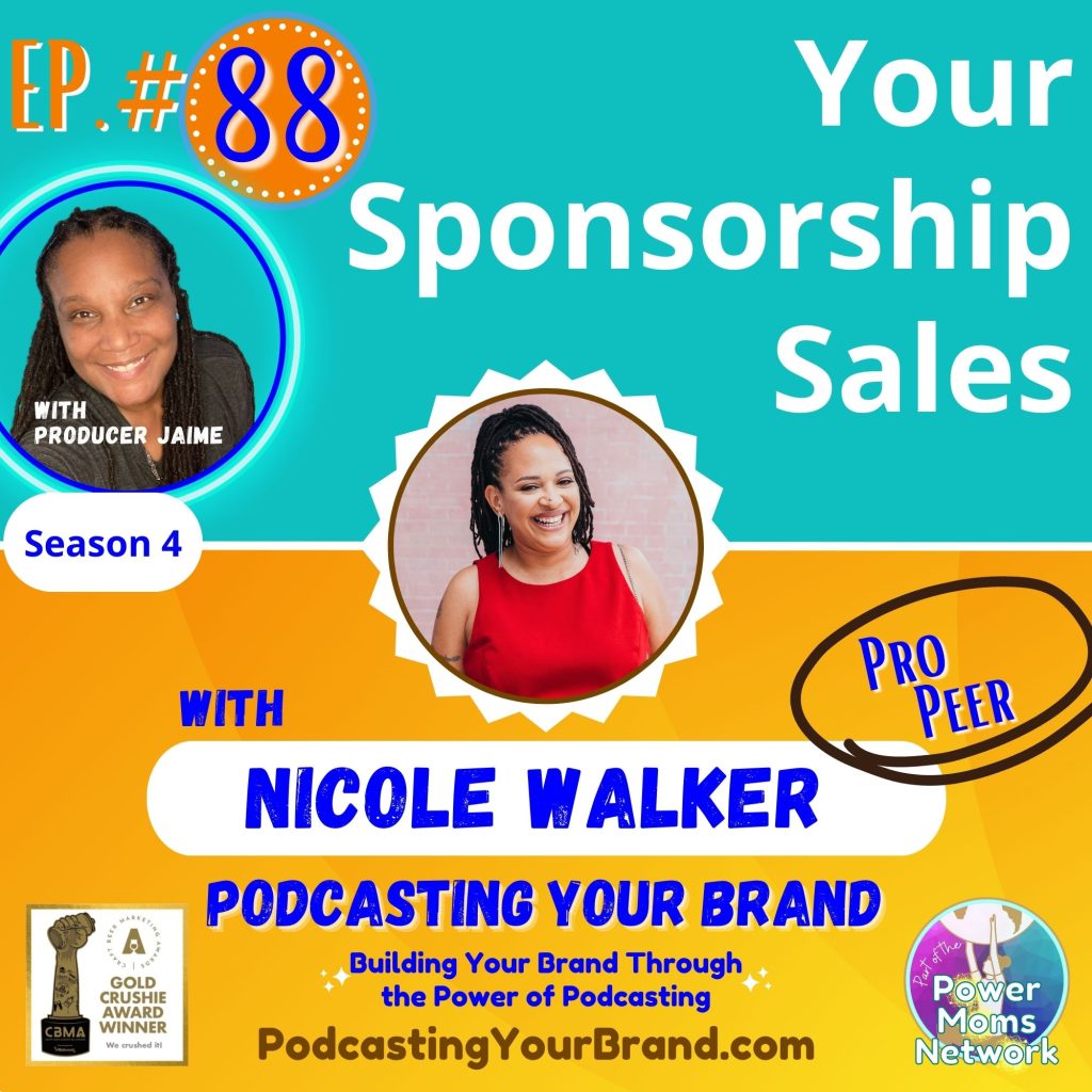 Is your roadmap to sponsorship sales still fraught with fog? Let’s clarify the path for you! My guest Pro Podcasting Peer today is Nicole Walker of WinHers United. She is an award-winning podcaster, international speaker, sponsorship strategist, and women’s empowerment advocate. Nicole has been named a Top 50 Mom in Podcasting, a 2020 Top Influencer, and was nominated for the 2021 Excellence in Audio Media Award. Nicole and I first uncover for you a critical truth you MUST accept when trying to land a sponsor. Then, we’ll discuss the most important rule to remember to be sure you are targeting the right potential sponsors for your show. And, finally, she and I will share some tips on how to approach them (and, even FIND them). It’s my next Podcasting 102 topic ready to roll for you today. Listen in and let's do this...!
